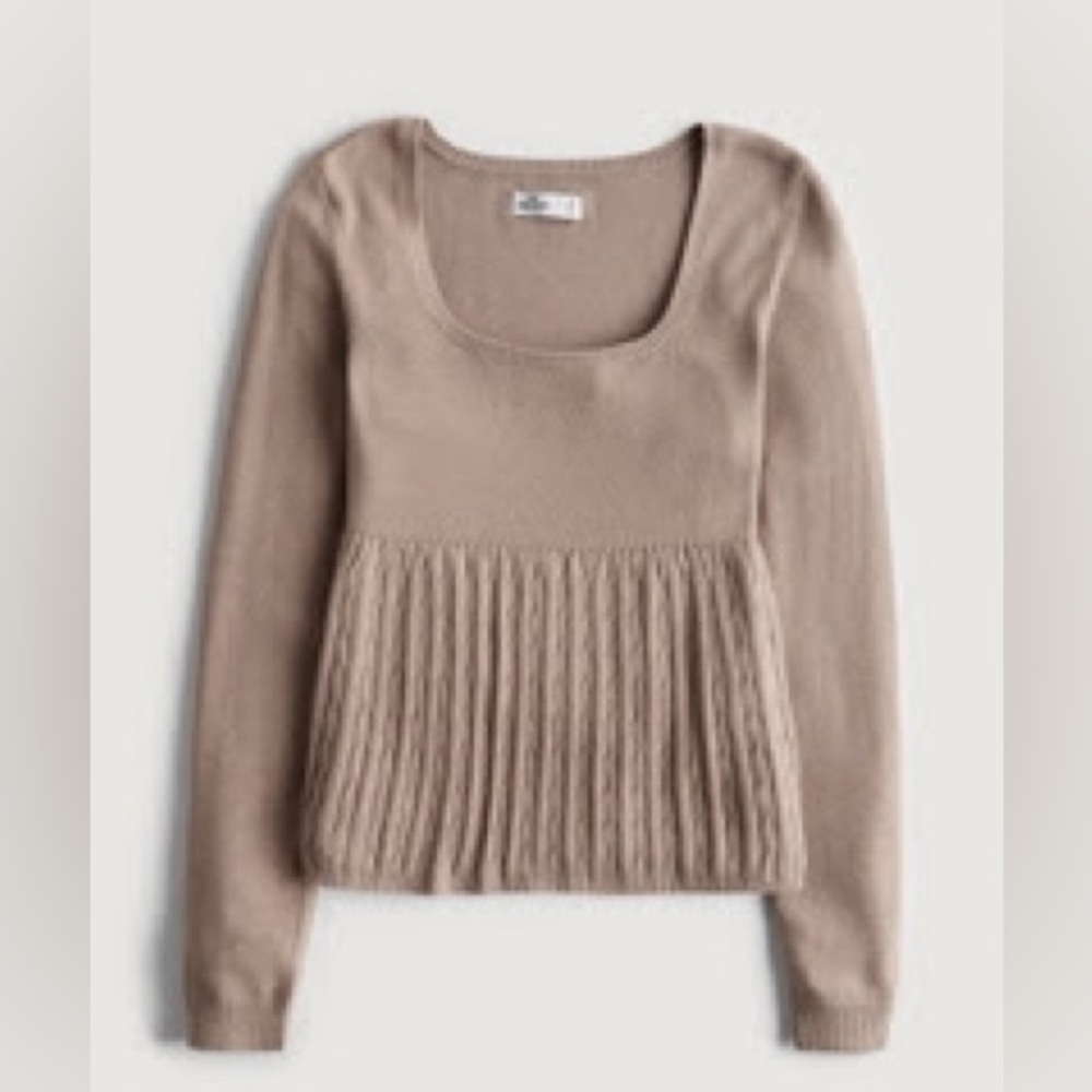 Hollister Babydoll Cable Knit Sweater Size Large